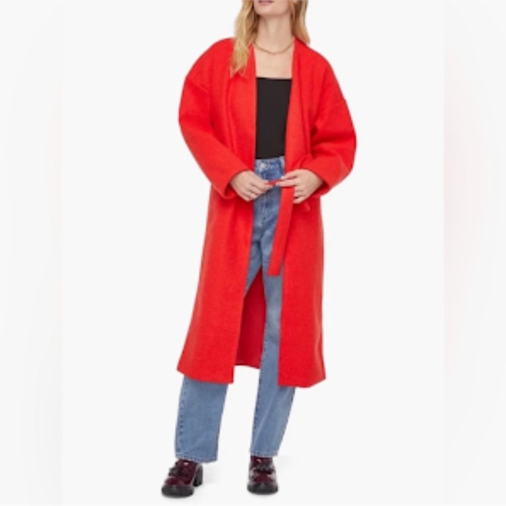 NWT JustFab Wrap Front Double Knit Robe Coat | Size: Large